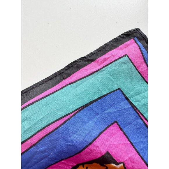 Vintage LIBERTY Floral Silk Habotai 16.5" x 16.5" Square Scarf - Picture 5 of 10